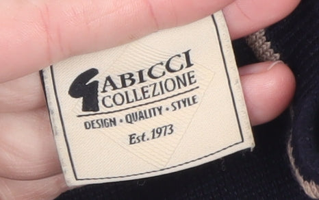 Gabicci Collezione Men's Black Wool V-Neck Sleeveless Vest XL