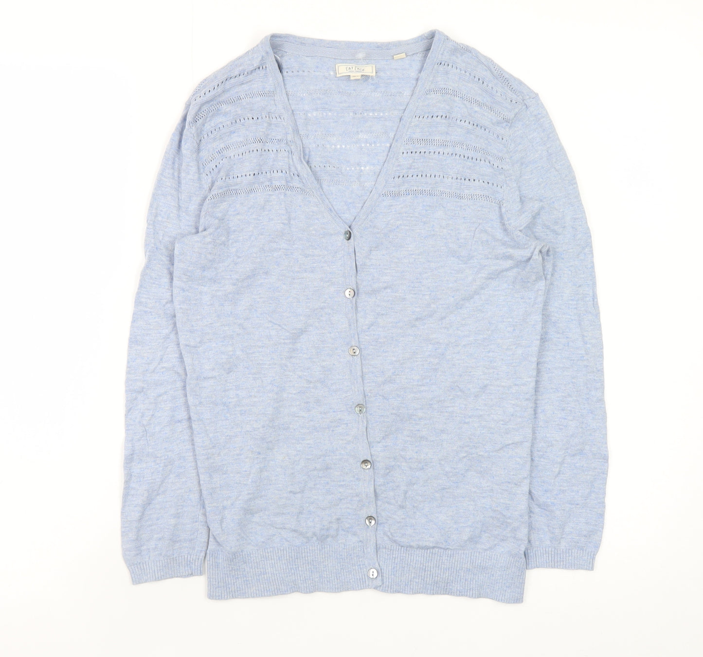 Fat Face Women’s Blue Cotton Button Cardigan Size 6