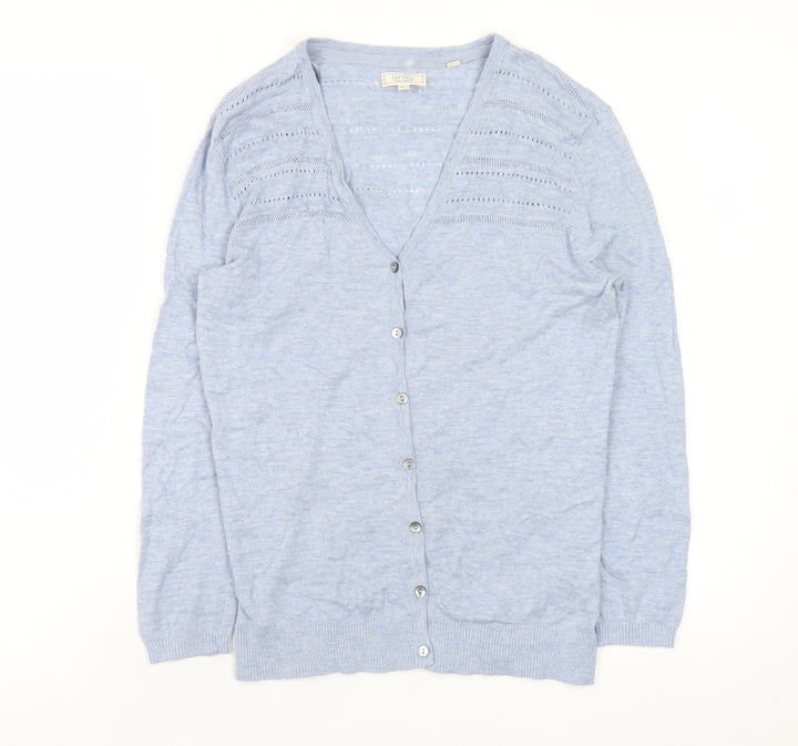 Fat Face Women’s Blue Cotton Button Cardigan Size 6