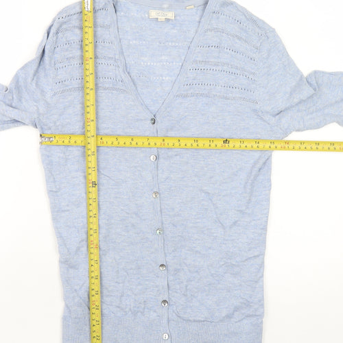 Fat Face Women’s Blue Cotton Button Cardigan Size 6