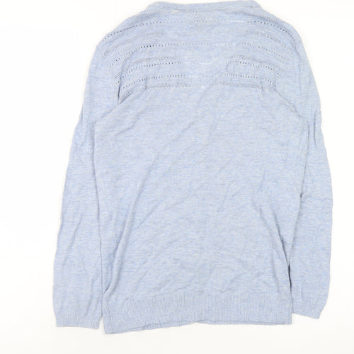 Fat Face Women’s Blue Cotton Button Cardigan Size 6