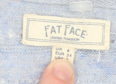 Fat Face Women’s Blue Cotton Button Cardigan Size 6