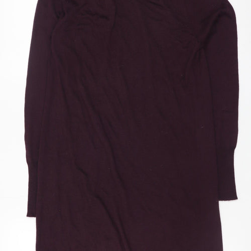 GAP Women’s Purple Wool Blend Roll Neck Long Sleeve Jumper Dress Size S