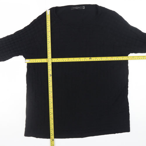 Cortefiel Womens Black Knit Pullover Jumper Size 14