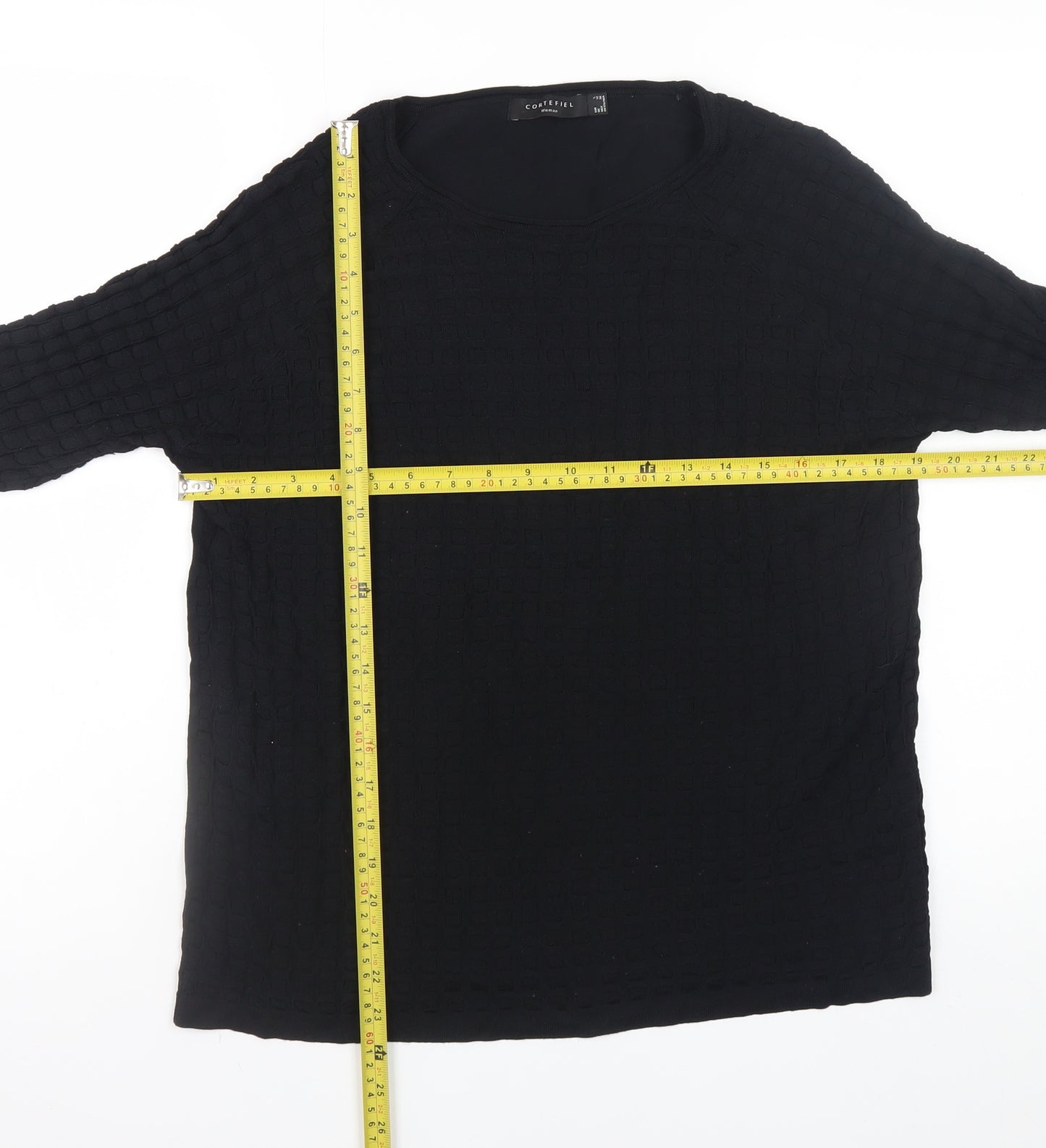 Cortefiel Womens Black Knit Pullover Jumper Size 14