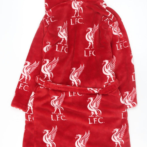 Marks and Spencer Boys Red Liverpool FC Fleece Hooded Robe 6-7 Years