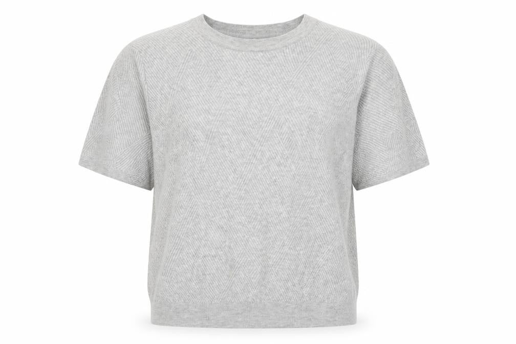 Marks and Spencer Women’s Grey Short Sleeve Knit Jumper Size 14