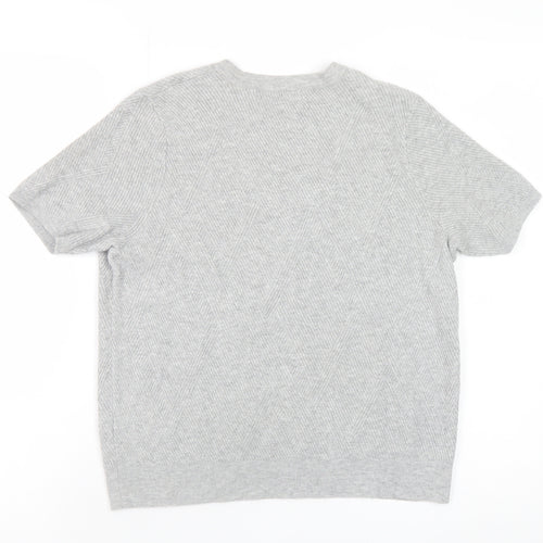 Marks and Spencer Women’s Grey Short Sleeve Knit Jumper Size 14