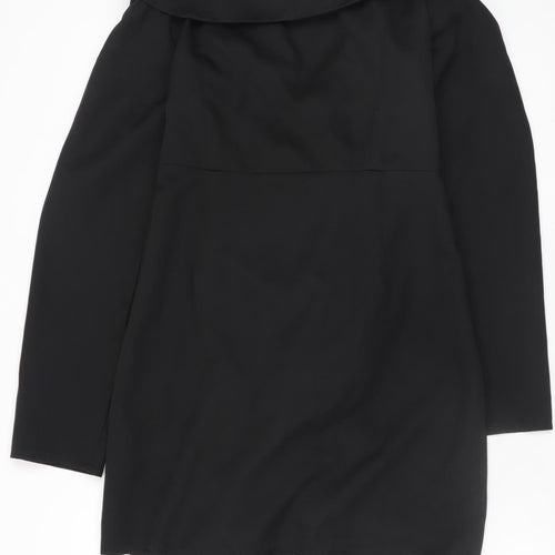 PrettyLittleThing Women’s Black Off Shoulder Ruched Bodycon Dress Size 14