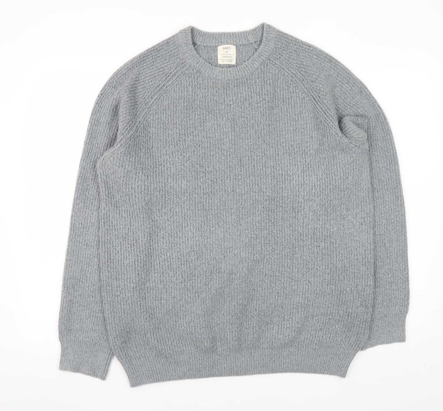 Marks and Spencer Mens Grey XL Supersoft Knit Jumper