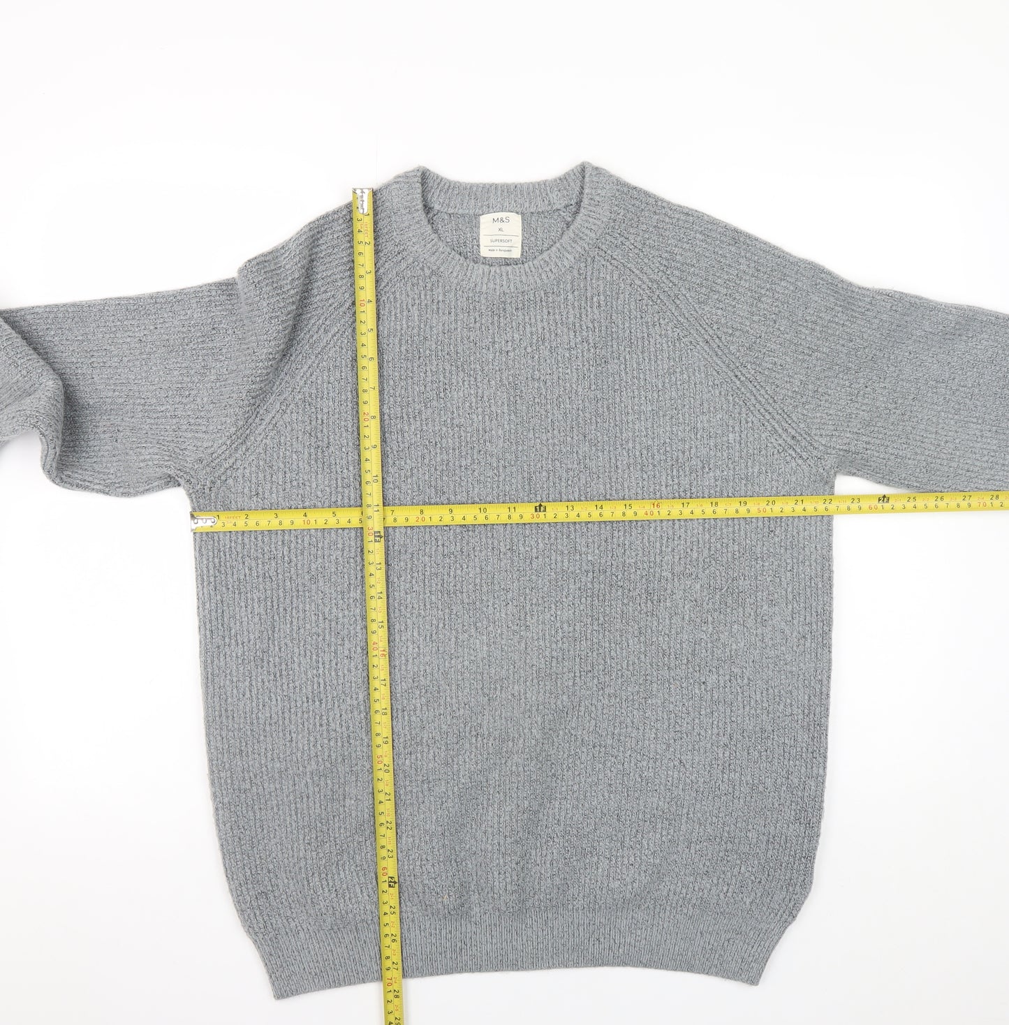 Marks and Spencer Mens Grey XL Supersoft Knit Jumper