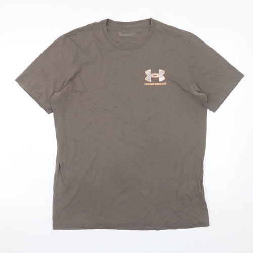 Under Armour Men's Brown Loose Fit Short Sleeve T-Shirt Size L