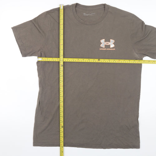 Under Armour Men's Brown Loose Fit Short Sleeve T-Shirt Size L