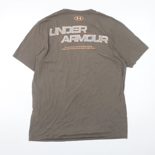 Under Armour Men's Brown Loose Fit Short Sleeve T-Shirt Size L