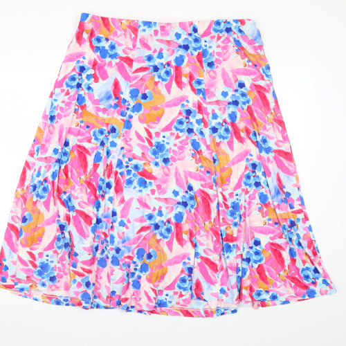 Lily Ella Womens Multicoloured Floral A-Line Cotton Skirt Size 20