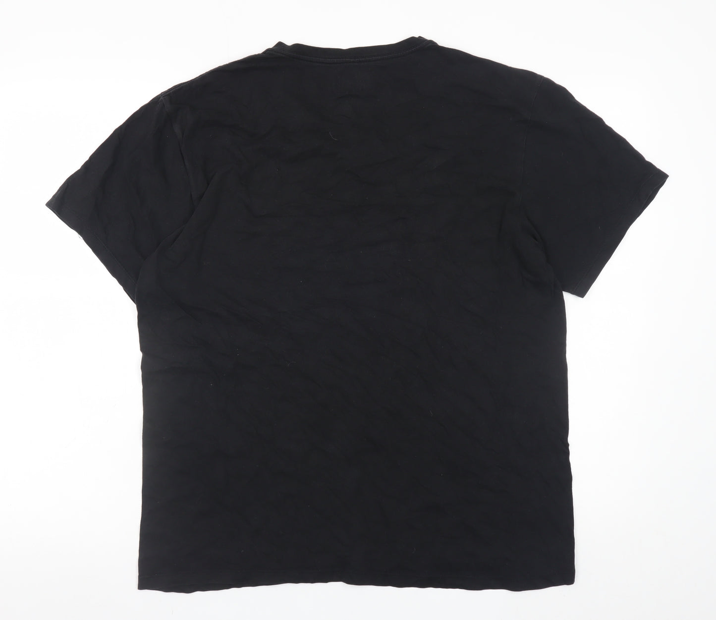 Calvin Klein Men's Black V-Neck Cotton T-Shirt Size L