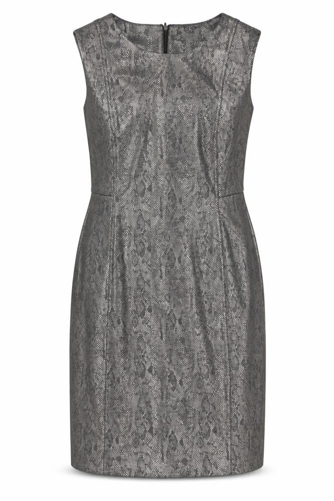 Episode Women Silver Size 18 Sheath Sleeveless Metallic Dress