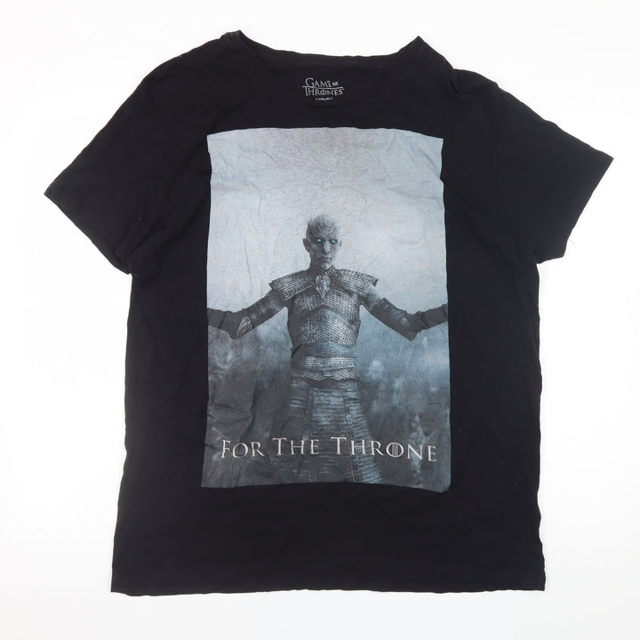 Game of Thrones Men's Black XL Graphic Cotton T-Shirt Night King HBO