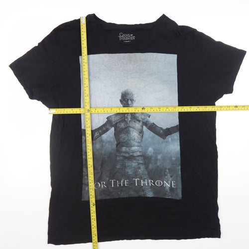 Game of Thrones Men's Black XL Graphic Cotton T-Shirt Night King HBO