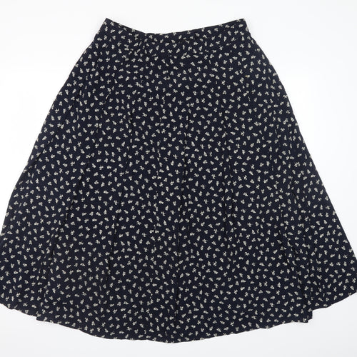 Marks and Spencer Women’s Blue Floral A-Line Knee Length Skirt Size 16