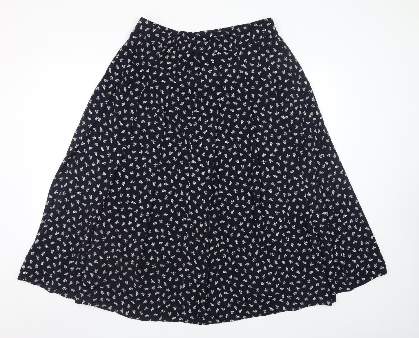 Marks and Spencer Women’s Blue Floral A-Line Knee Length Skirt Size 16