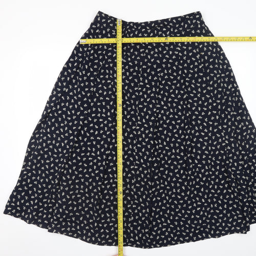 Marks and Spencer Women’s Blue Floral A-Line Knee Length Skirt Size 16