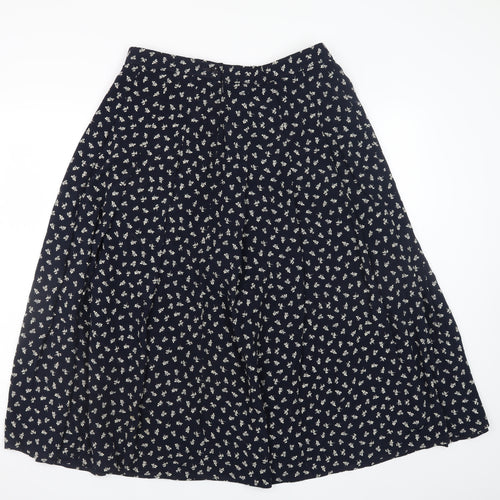 Marks and Spencer Women’s Blue Floral A-Line Knee Length Skirt Size 16