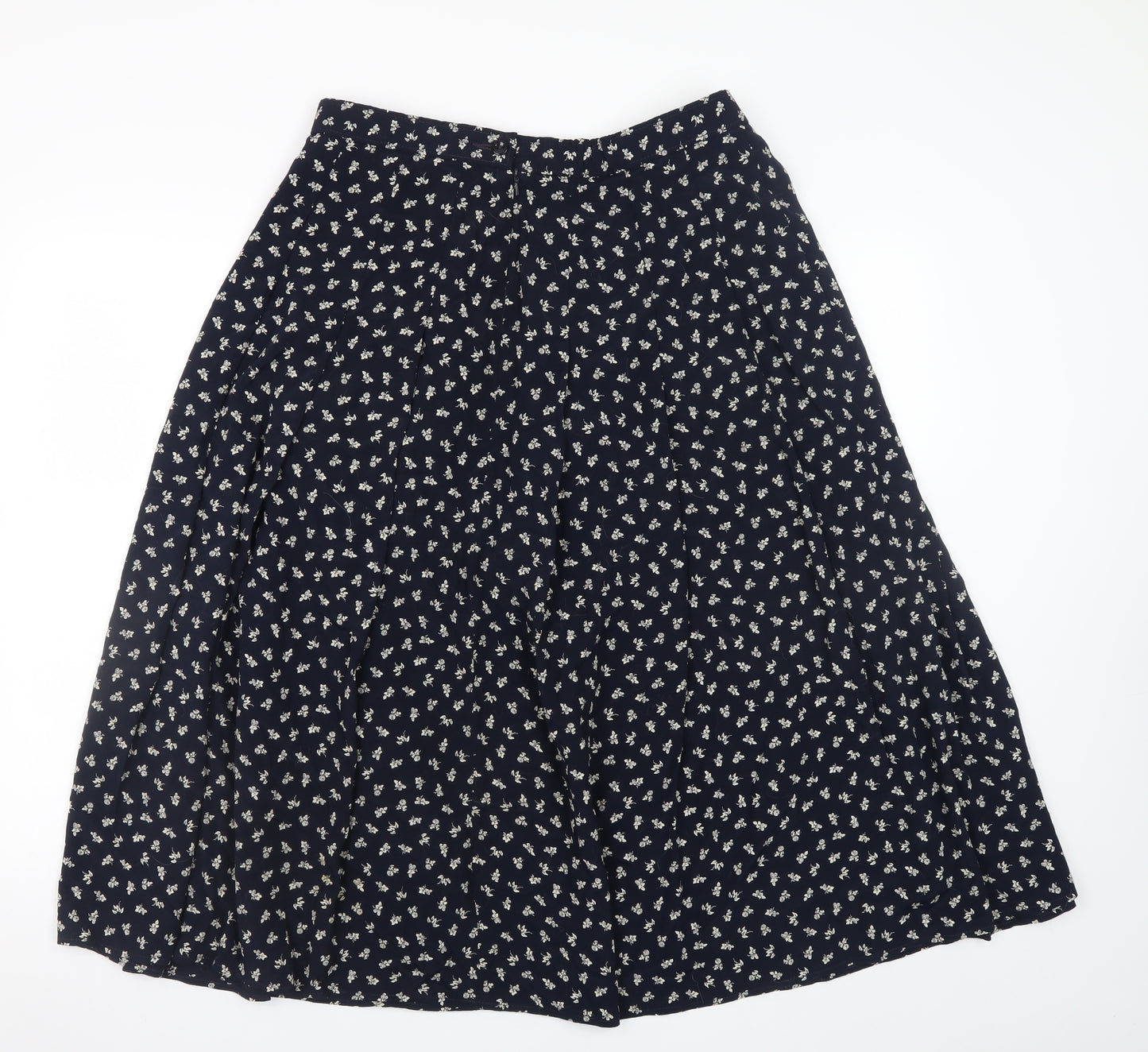 Marks and Spencer Women’s Blue Floral A-Line Knee Length Skirt Size 16