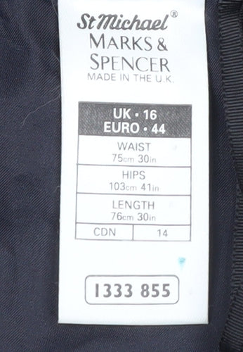 Marks and Spencer Women’s Blue Floral A-Line Knee Length Skirt Size 16