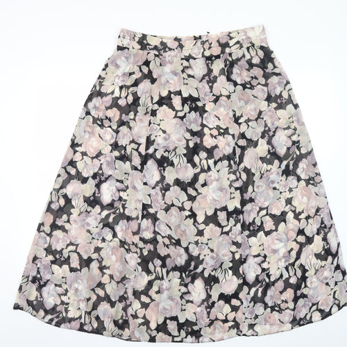 Etam Womens Floral A-Line Midi Skirt Size 16 Multicoloured Lightweight