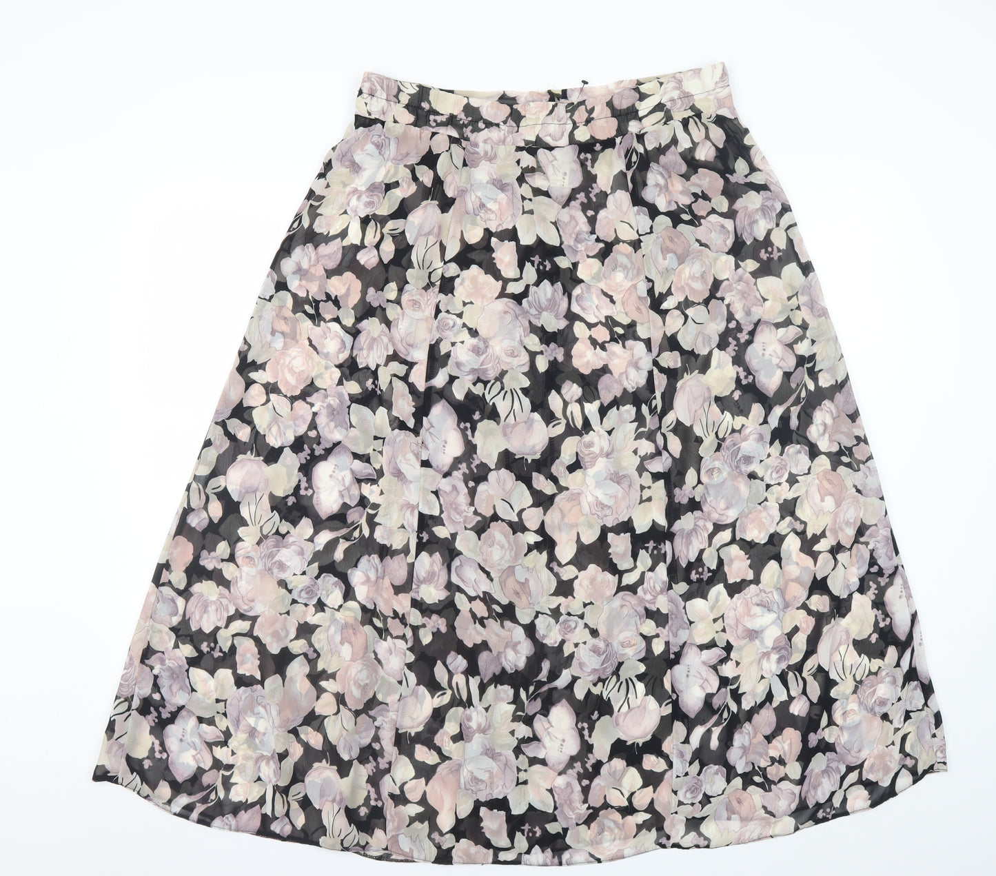 Etam Womens Floral A-Line Midi Skirt Size 16 Multicoloured Lightweight