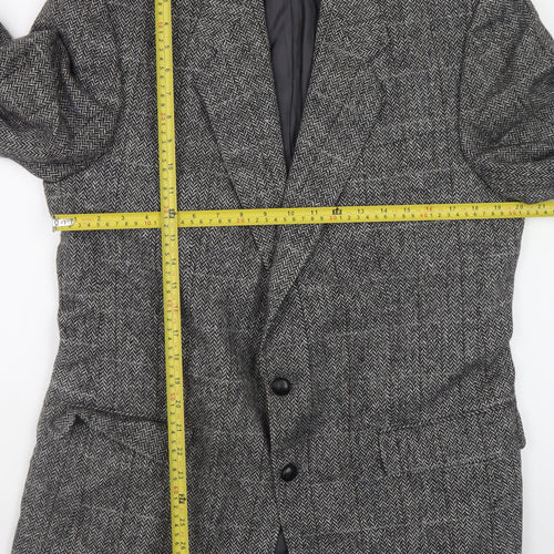 Wellington Executive Men's Grey Wool Tweed Blazer 42R Classic Fit