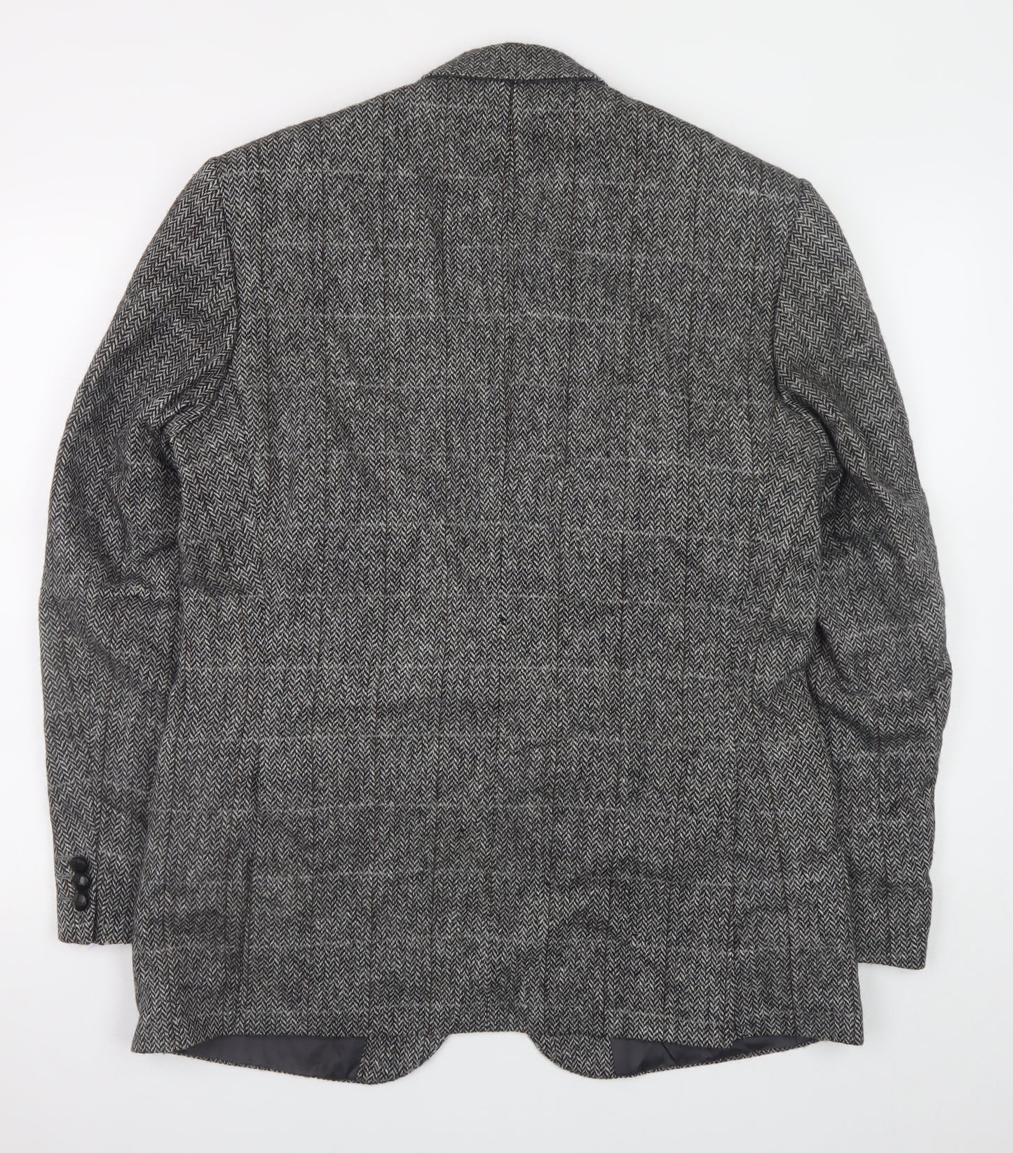 Wellington Executive Men's Grey Wool Tweed Blazer 42R Classic Fit