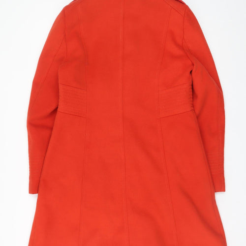 Wallis Women Red Wool Blend Military Coat UK 14