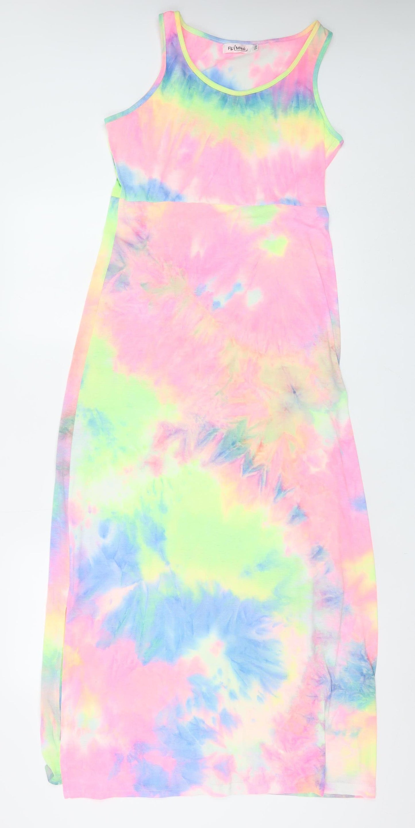 FLAM Mode Women’s Multicoloured Tie Dye Long Tank Dress S