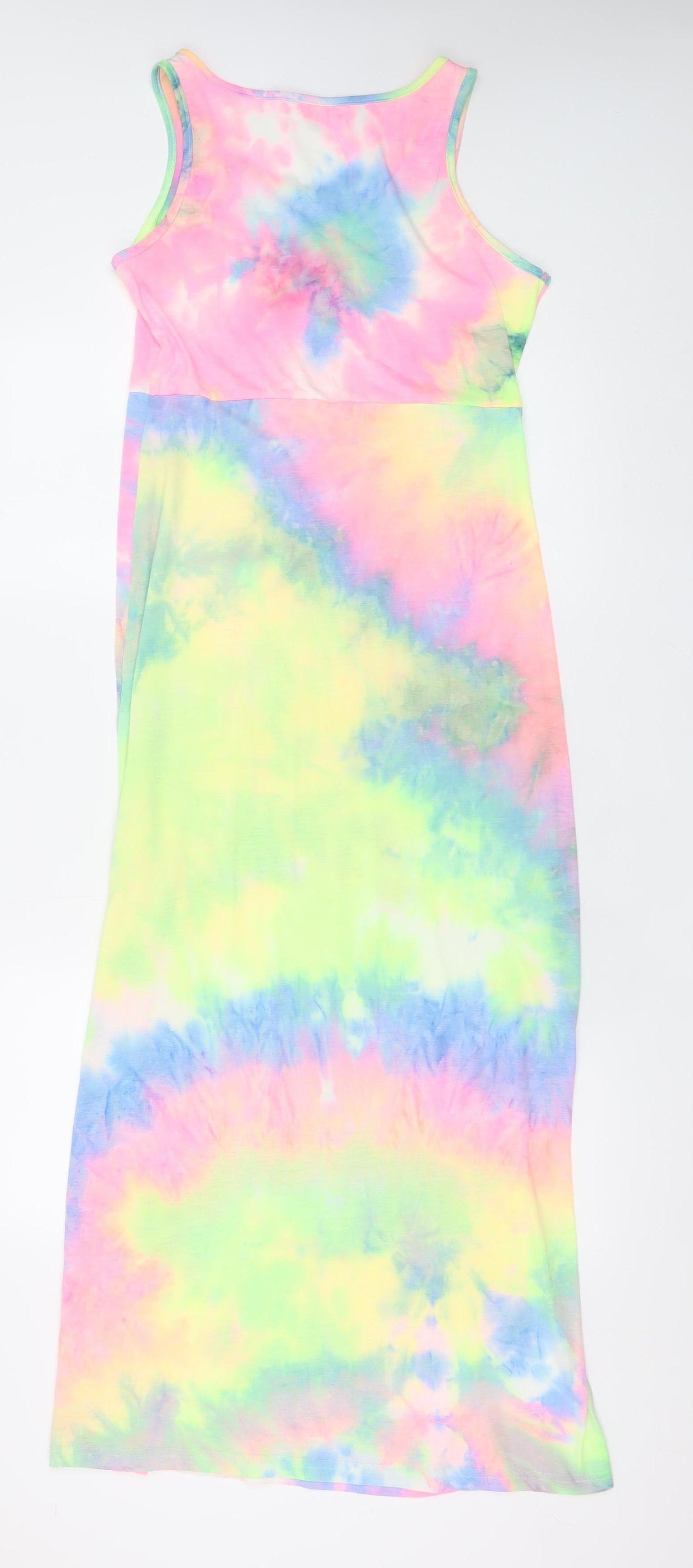 FLAM Mode Women’s Multicoloured Tie Dye Long Tank Dress S
