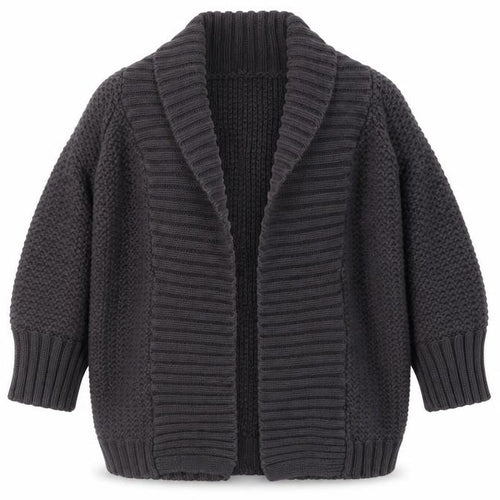 Topshop Women’s Grey Chunky Knit Open Cardigan Size 10