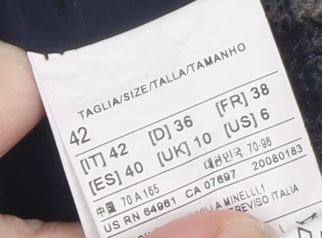 Sisley Men's Brown Check Wool Blend Straight Trousers S