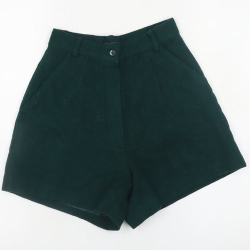 Ragazza Trend Womens Green Wool Blend Chino Shorts Size 8