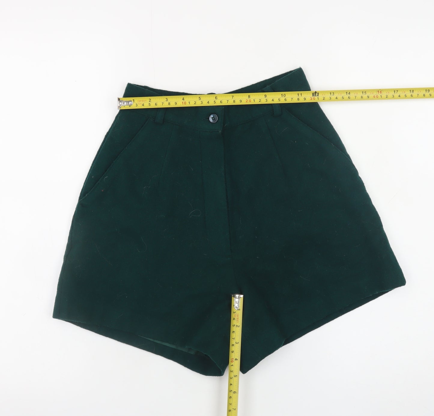 Ragazza Trend Womens Green Wool Blend Chino Shorts Size 8