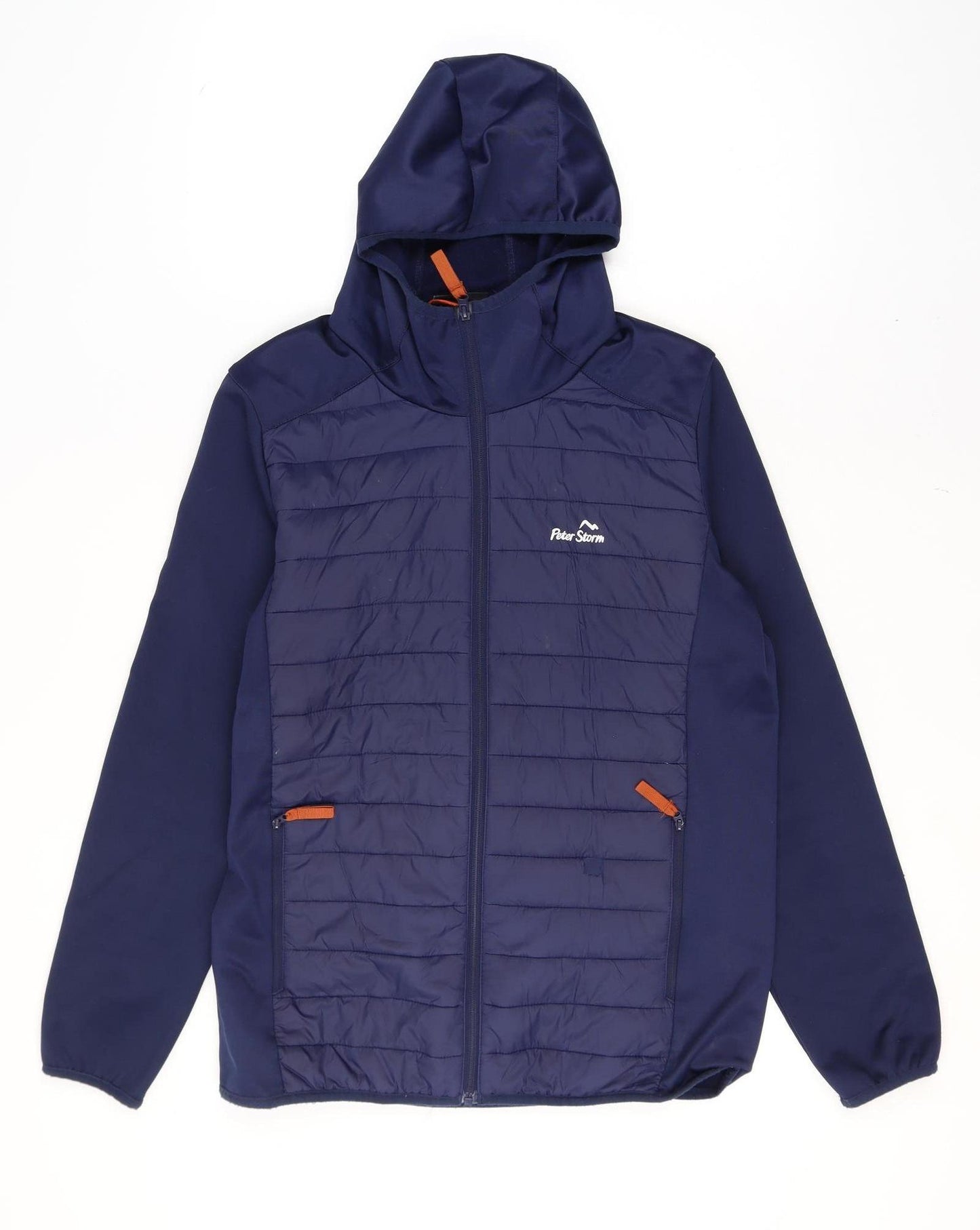 Peter Storm Men's Blue Hooded Softshell Puffer Jacket Size M