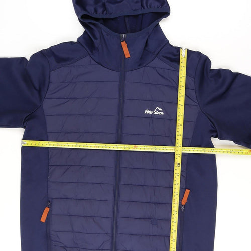 Peter Storm Men's Blue Hooded Softshell Puffer Jacket Size M