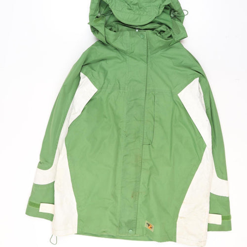 Arctic Storm Men's Green Hooded Parka Jacket Size M Outdoor Water Resistant
