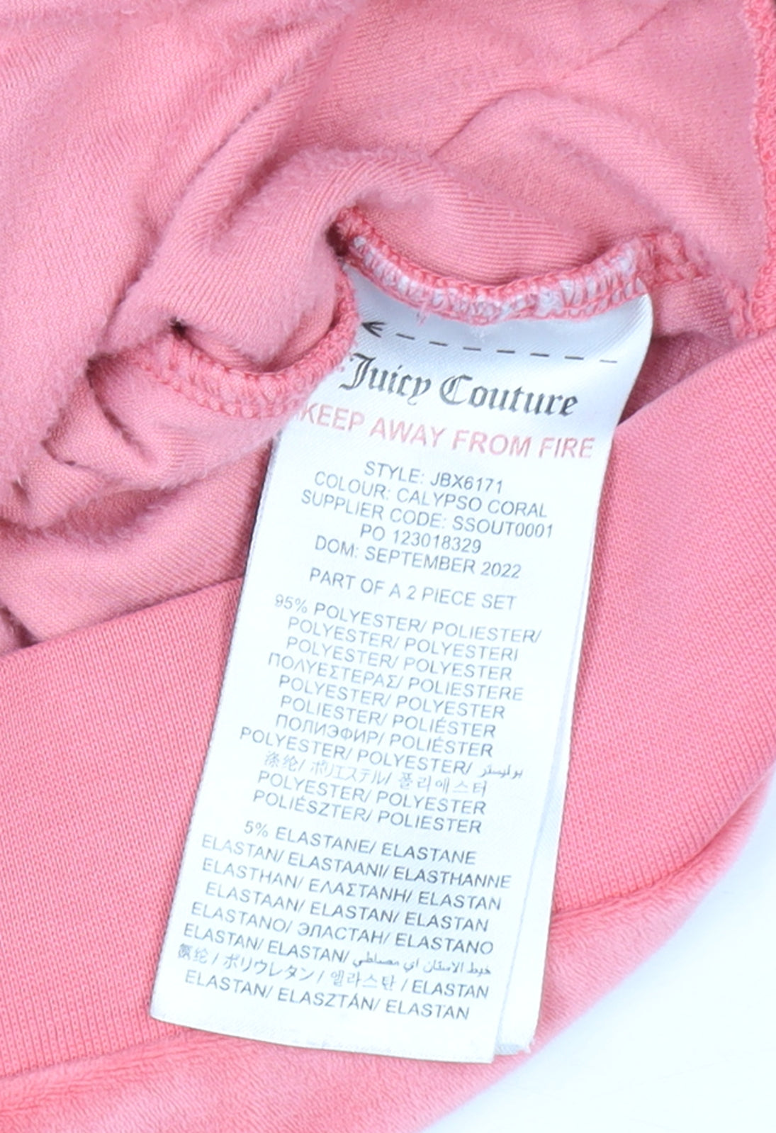 Juicy Couture Girls Pink Velour Full Zip Hoodie Size 8-9 Years