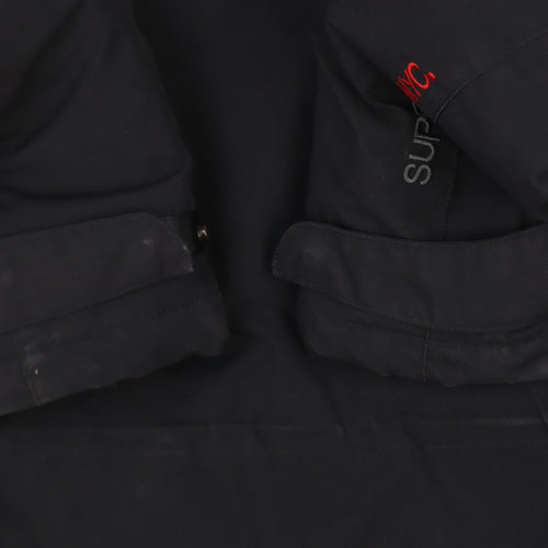Superdry Men's Black City Parka Jacket Size S Hooded Waterproof