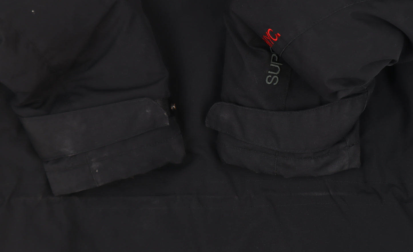 Superdry Men's Black City Parka Jacket Size S Hooded Waterproof