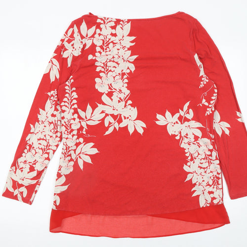 Marks and Spencer Womens Red Floral Tunic Blouse Size 18
