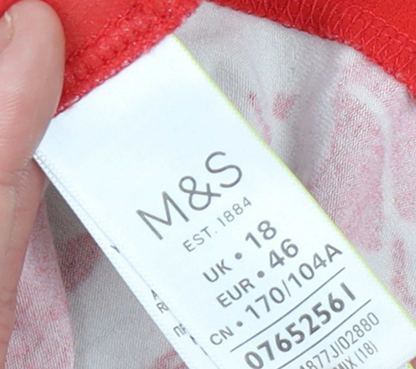 Marks and Spencer Womens Red Floral Tunic Blouse Size 18