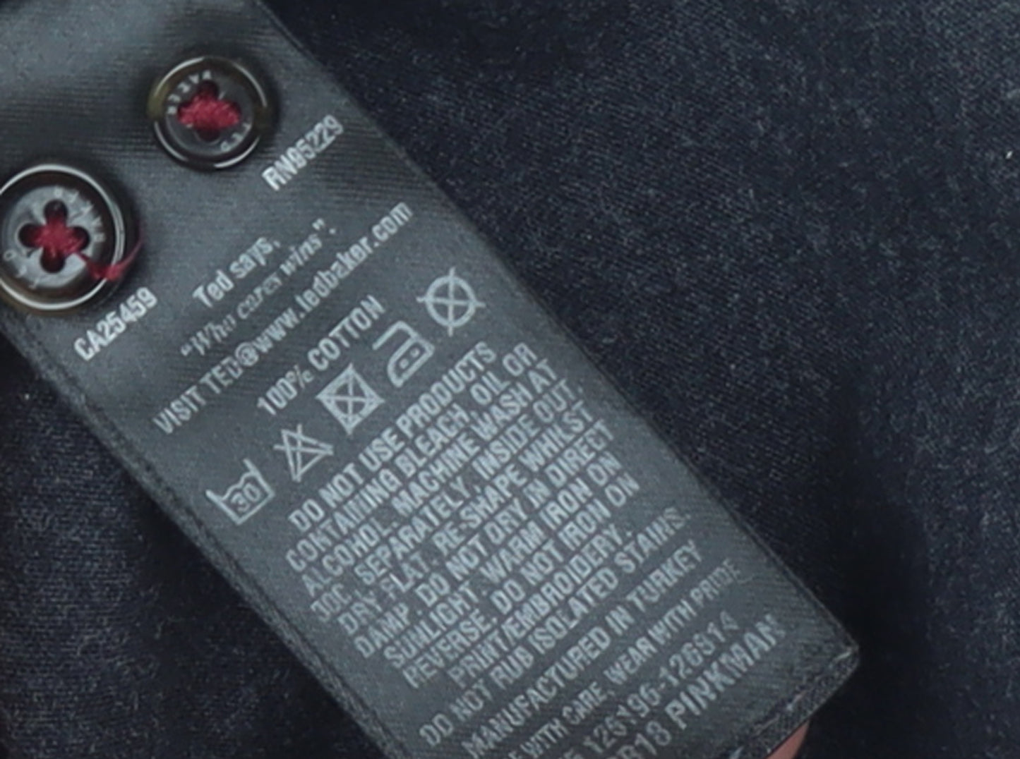 Ted Baker Men's Grey Colourblock Cotton Polo Shirt Size M