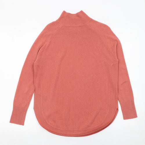 Marks and Spencer Womens Pink XS Mock Neck Long Sleeve Knit Jumper
